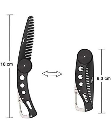 iPobie Folding Beard Comb Stainless Steel Beard Comb for Combing Hair Beards and Mustaches Folding Pocket Comb for Men - Buy Online on SooperMarket.com