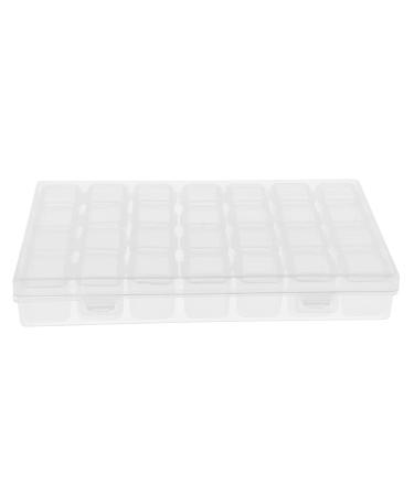 Buy EVSCAN 28-Slot Transparent Plastic Organizer Box - Sustainable Storage for Earrings Neck Chains & Medication - Buy Online on SooperMarket.com