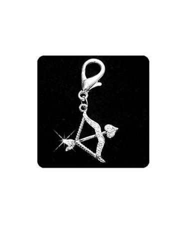 Purely Charming Handset Swarovski Crystal EZ Clip-on Charm / Pendant - Cupids Arrow