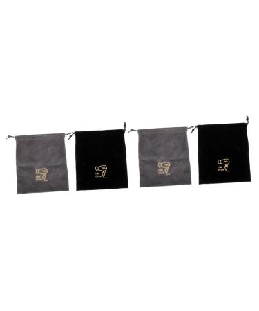 HAPINARY 4 Pcs Hair Dryer Bag Drawstring Toiletry Bag Hair Dryer Storage Organizer Travel Hair Dryer Flannel