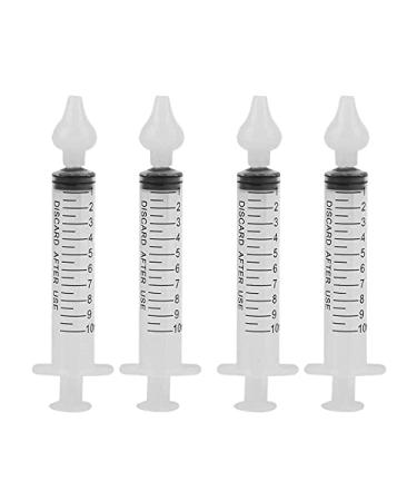 Lodokdre 4Pcs Baby Nose Clean Needle Tube Infant Nasal Aspirator Cleaner 10ML Rhinitis Nasal Washer