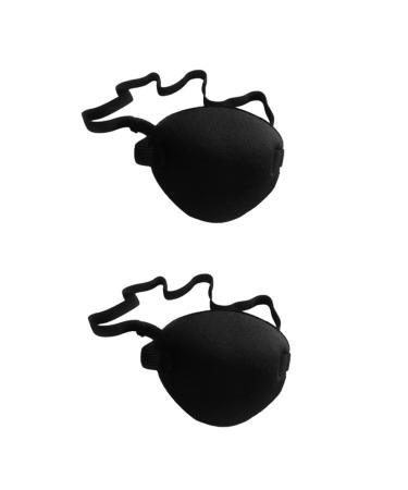 KOMBIUDA 2pcs Adult Amblypia Patch Adult Amblyopia Patches Eye Patches Pirate Patches Eyepatchs Black