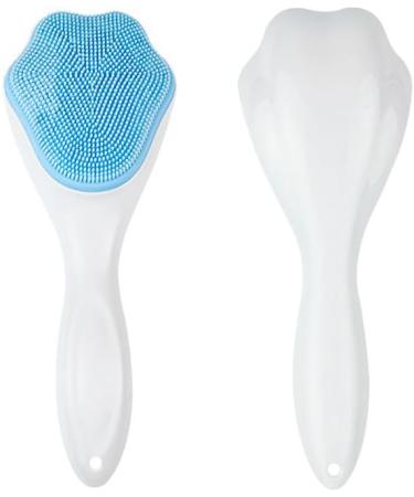 SHANPIN Handheld Silicone Face Scrubber Exfoliator - Soft Facial Cleansing Brush & Blackhead Remover (2 Pcs) - Waterproof Skincare Tool - Buy Online on SooperMarket.com