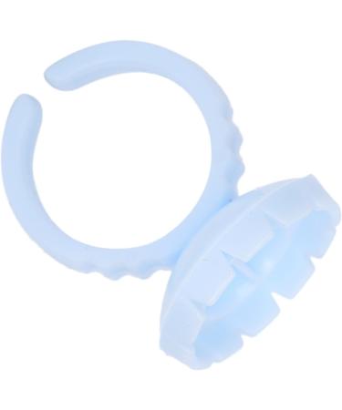 Eyelash Extension Glue Ring Cup 1.5cm / 0.6in Stable Wearing Easy To Wear Eyelash Glue Ring Cup Strong Flexibility for Professional Use(A pack of 100 blue) - Buy Online on SooperMarket.com