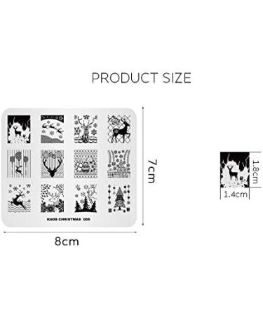 Christmas Winter Elk Stamping Plate for DIY Nail Art - CH009 - Buy Online on SooperMarket.com