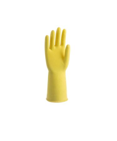 Dishwashing Gloves Household Cleaning Non-Slip Durable Kitchen Washing Bowl Household Laundry Waterproof Latex Rubber Gloves huangse63g Small