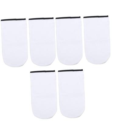 FOMIYES 3 Pairs Wax Spa Gloves Paraffin Wax Bath Cotton Gloves Bath Mitt Paraffin Wax Hand Cover Heated Booties for Moisturizing Gloves Wax Gloves Bath Mat Manicure Work White