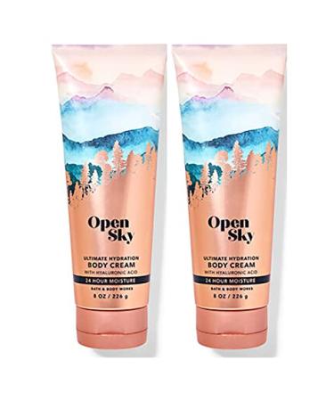 Bath and Body Works Open Sky 2 Pack Ultra Shea Body Cream 8 Oz. (Open Sky)