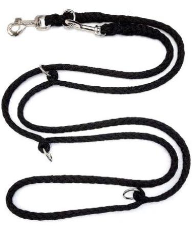 Buy Double Dog Leash for Medium Dogs (Up to 45 kg) - 39 Colors Available - Durable 2.40 m Black Training Leash - Buy Online on SooperMarket.com