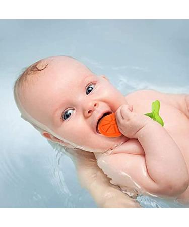 TEKSTAR Silicone Fruit Shape Baby Teething Toys Set - BPA Free, Freezer Safe Teethers to Soothe Infant and Toddler Gums - Buy Online on SooperMarket.com
