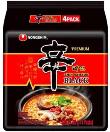 Nongshim SHIN BLACK Ramyun Premium Ramen Korean Spicy Instant Noodles 130g (Pack Of 8) HALAL - Buy Online on SooperMarket.com
