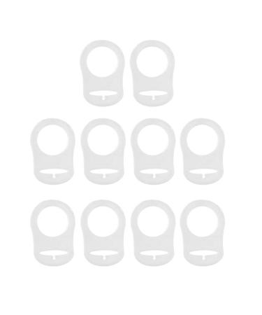 Tiuimk Transparent Silicone Pacifier Ring | Prevents Pacifier from Falling | Safe & Stylish Design for Babies - Buy Online on SooperMarket.com