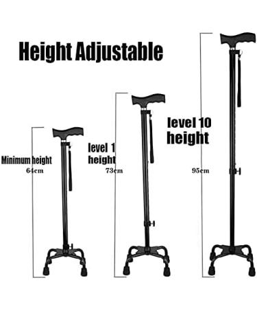 Canes Walking Stick Light 4 Foot Walking Stick Telescopic Stable Height Adjustable Silver Walking Stick and Crutch for The Elderly Old Man Handicapped Woman Injured - Buy Online on SooperMarket.com