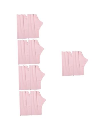 Healeved 5 Pairs Ice Silk Nail Gloves Ceramic Toothbrush Holder Uv Manicure Gloves Nail Uv Protection Gloves for Women Summer Gloves Uv Nail Gloves Nylon Anti Gloves Pink Miss Skin Friendly