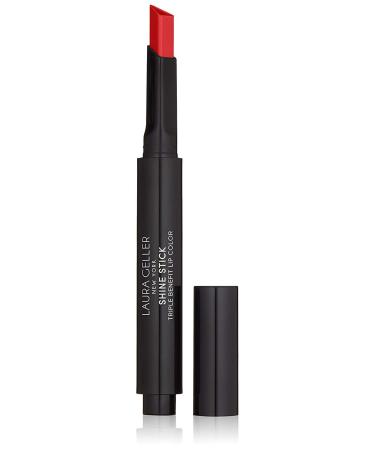 LAURA GELLER NEW YORK Shine Stick Triple-Benefit Lip Color with Lipstick  Lip Gloss and Lip Balm Effect - Long Lasting  Moisturizing  High Shine and Pigmented 3-in-1 Lip Color  Radian Red