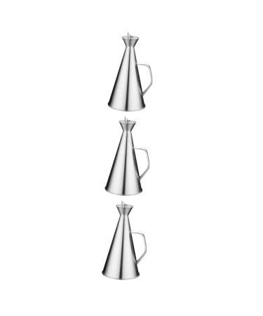 Zerodeko 3pcs Oil Holder Olive Oil Bottle Dispenser Vinegar Bottle Olive Oil Dispenser Cooking Oil Dispenser Kitchen Things Olive Oil Nozzle Oil Decanter Container Stainless Steel mediumx3pcs As Shownx3pcs