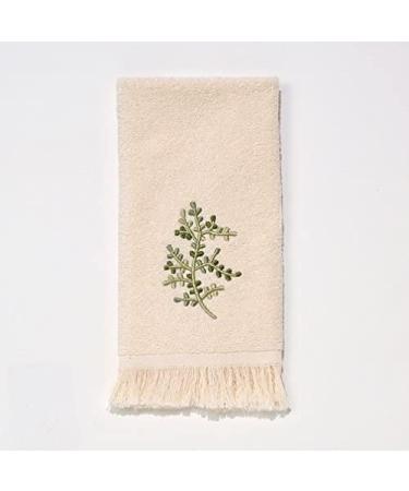 Avanti Linens Greenwood Fingertip Towel in Ivory - Soft and Luxurious Hand Towel - Buy Online on SooperMarket.com