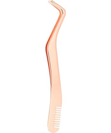 Eyelash Extension Tweezers | Stainless Steel Eyelash Appliant Tool with Comb - Pekmar Ros gold - Buy Online on SooperMarket.com