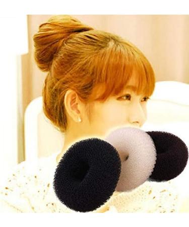 3PCS(Small+Medium+Large) Women Hair Bun Maker Styler Rings Donut Buns Doughnut Shaper Chignon Former Bun Updo Hair Styling Accessories Black - Buy Online on SooperMarket.com