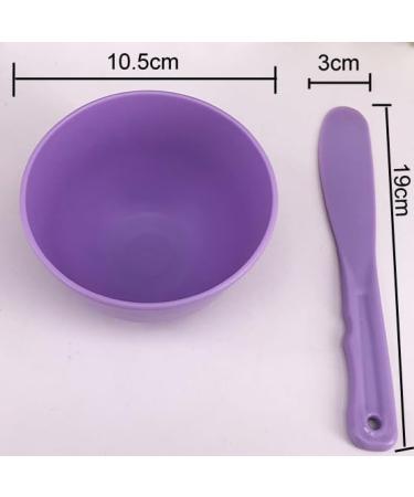 3 Sets Rubber Facial Mask Mixing Bowl & Spatula - DIY Skin Care Kit for Home & Salon - Purple - Buy Online on SooperMarket.com