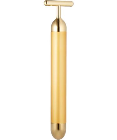 Angel Kiss Beauty Bar 24k Golden Facial Massager, T-Shape Pulse Electric Face Massage Tools for Skincare Lifting Firming Sensitive Skin Daily Care