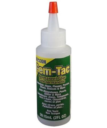 Beacon Adhesives Gem Tac Permanent Adhesive, 2-Ounce White