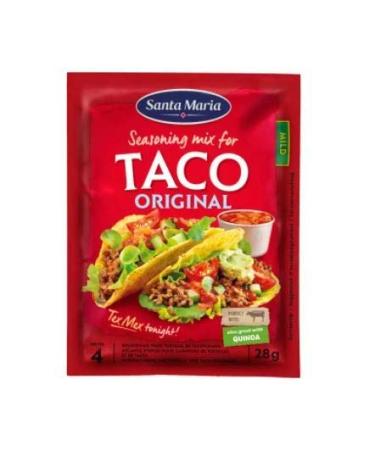 Santa Maria Tex Mex Taco Spice Mix 28g - The Ultimate Taco Spice Mix with a Taste of mild Chilli Oregano Garlic and Cumin Gives Your Taco The Right Flavor.