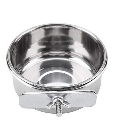 Hanging Food Feeding Bowl Feeding & Watering Supplies Raised Bowls & Feeding Stations Stainless Steel Parrot Feeder Bird Cage Accessory Drinking Cup (L)
