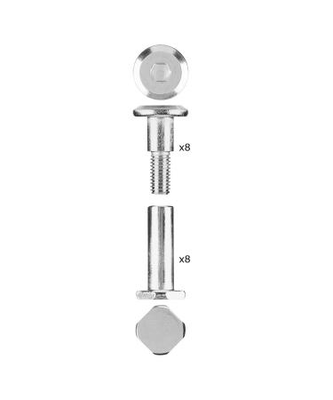 TronX Universal Extender 6mm Square Inline Roller Hockey Skate Axle Kit (8 Pack)