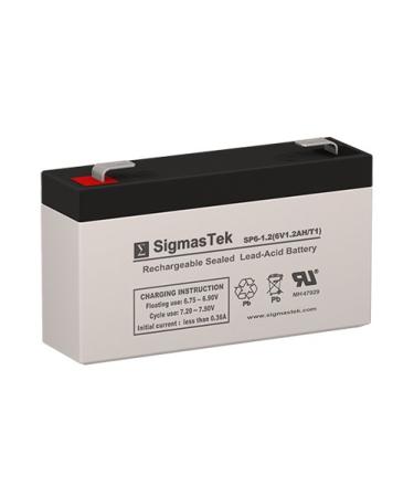 6 Volt 1.2 Amp A50612S Replacement Battery by SigmasTek