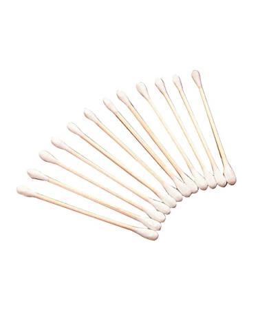 Greatangle-UK 100pcs Cotton Swabs Wooden Handle Double Head Sticks Makeup Cotton Swab Stick Wood