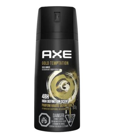 Axe Gold Temptation Body Spray Antiperspirant & Deodorant 4oz - Pack of 6 Cans | 48-Hour Odor Protection - Buy Online on SooperMarket.com
