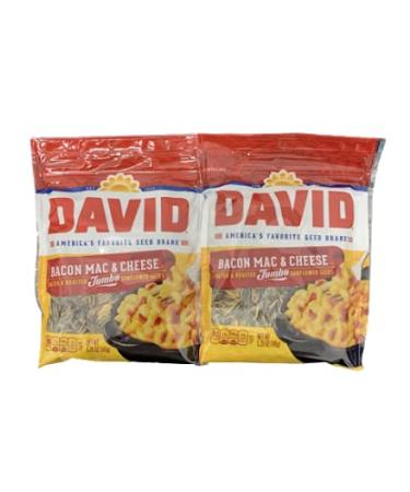 Conagra Two Packs of David's Jumbo Bacon Mac and Cheese Jumbo Sunflower Seeds 5.25 oz Bags, Keto Friendly