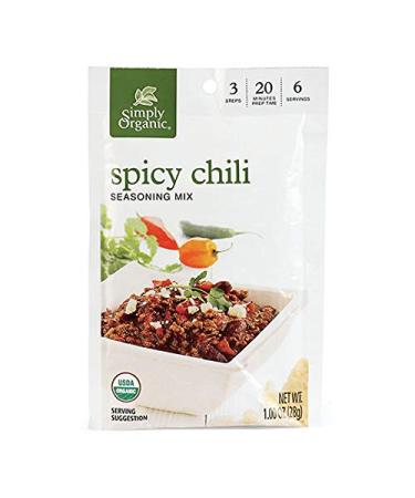 Simply Organic Spicy Chili, Certified Organic | 1 oz | Pack of 12