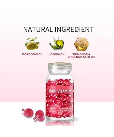 Hair Vitamin Serum Capsule - 30 Capsules (Red) | Vitamin Enriched Hair Growth Oil for Deep Condition and Repair of Dry or Damaged Hair - Buy Online on SooperMarket.com