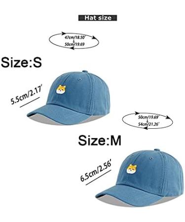 LANGZHEN Kids Plain Baseball Cap Hat | Adjustable Sun Hat for Boys and Girls 2-4 Years | 100% Cotton | Embroidered Blue - Buy Online on SooperMarket.com