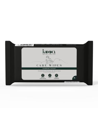 Kooa - care cloths for dogs |Wet wipes |With chamomile extract aloe vera panthenol and vitamin E |Care of skin and fur |Donate moisture |50 pieces |Jasmind