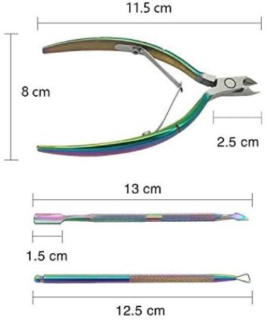 Cuticle Nipper Cuticle Pusher Cuticle Cutter for Precise Dead Skin Remover Pedicure Manicure Nail Art Tools Durable Cuticle Scissors Stainless Steel Rainbow - Buy Online on SooperMarket.com