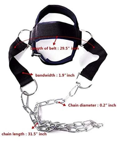 Visaman Fitness Neck Head Harness with Adjustable Chain - Improve Muscle Strength with Neck Training Weight Lifting Strength Trainer - Buy Online on SooperMarket.com