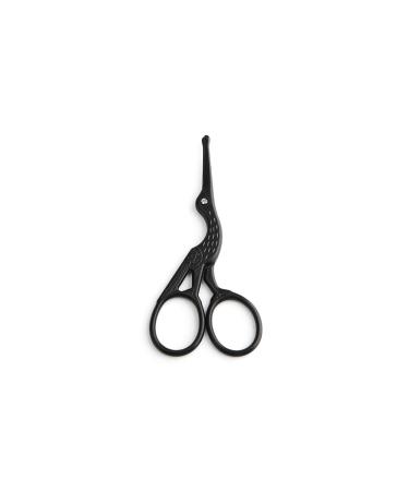 TEMKIN Nose Hair Trimmer Nose Hair Trimmer Manual Small Scissors Stainless Steel Safety Nose Hair Trimmer Hair Removal Products Trimmers (Color : Black)