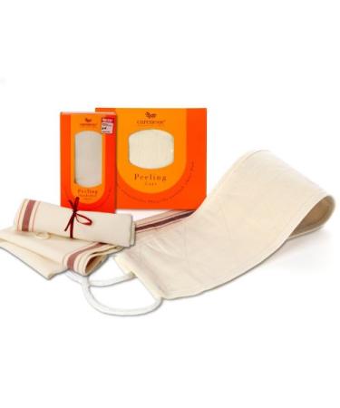 Carenesse set body peeling & back peeling i peeling glove body ecotest good & peeling belt back i hammam peeling natural & effective i body scrub exfoliating i without chemistry & plastic