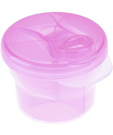 Non-Spill Rotating Milk Powder Formula Dispenser Portable Outdoor Food Container 3 Compartments Storage Feeding Infant Newborn Snack Box (Pink) - Buy Online on SooperMarket.com