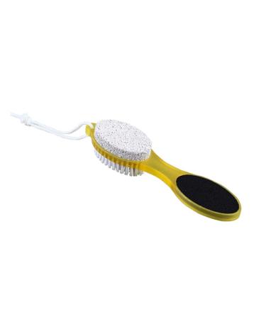 Dajidafu PP PS Foot File Replacement Solid Color Hanging Pedicure Exfoliating Dead Skin Remover Bath Brush with Lanyard Yellow