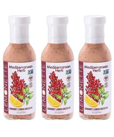 Lemonette Gourmet Lemon Dressing Mediterranean Herb 12 fl oz (354.9 ml)