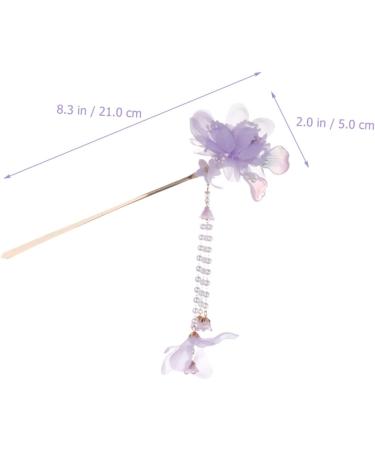 minkissy Hairpin Hair Wooden Stick Decorative Hair Pins Chinese Hair Barrettes Sandalwood Hair Stick Hair Clips for Women Japanese Hair Purple Steamed Stuffed Bun Vintage Miss Fabric - Buy Online on SooperMarket.com