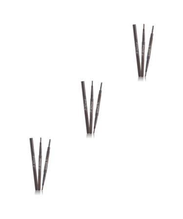 PLAFOPE 3pcs 2 1 Eyebrow Brush Eyebrow Pencil Waterproof Brow Pencil Makeup Sharpener Stand Microblading Pen
