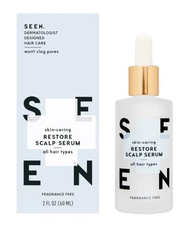SEEN Restore Scalp Serum Fragrance Free - Dermatologist-Developed - Non-Comedogenic & Sulfate-Free Scalp Serum - Safe for Sensitive Eczema & Acne Prone Skin