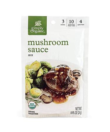 Simply Organic Mushroom Sauce Mix, Certified Organic, Vegetarian, Gluten-Free | 0.85 oz | Pack of 3