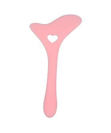 Eyebrow Pencil Stencil Resusable Silicone Eyeliner Tool Multifunctional Tail Spoon Flexible Eyeliners Template for Makeup(Pink)