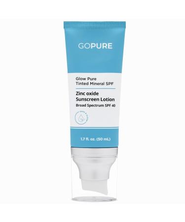 goPure Glow Pure Tinted Mineral SPF 40 PA +++ | Dermatologist-tested Face Sunscreen | Tinted Moisturizer with SPF | Protected Glowing Skin | No artificial fragrance Reef-Friendly & Natural Sunscreen